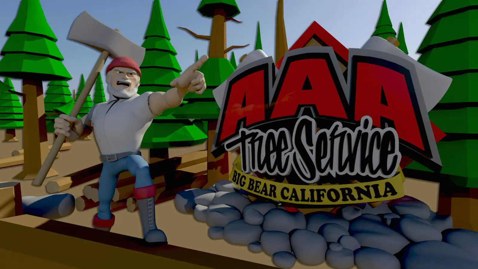 Original AAA Tree Service illustrated banner