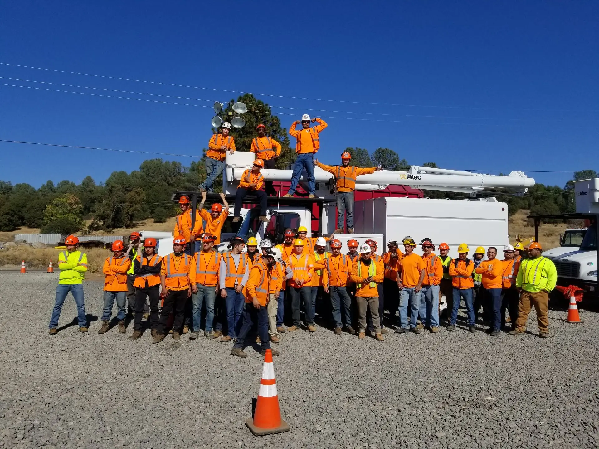 AAA crew gathered with equipment